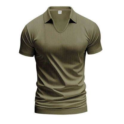 Men's Simplicity Casual V-neck Design Loose Trendy Short Sleeve