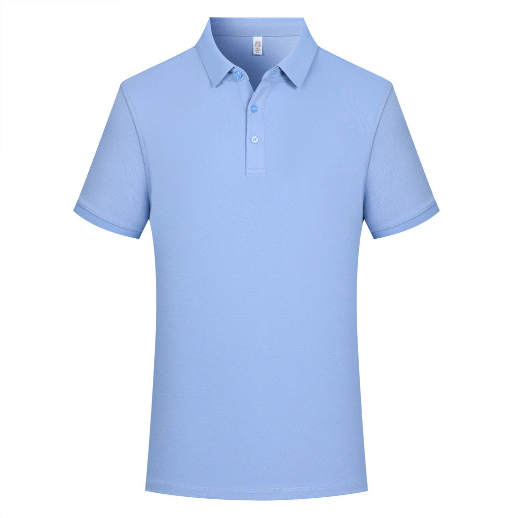 230g 40 Heavy Pearl Cotton Polo Shirt Short Sleeve Lapel