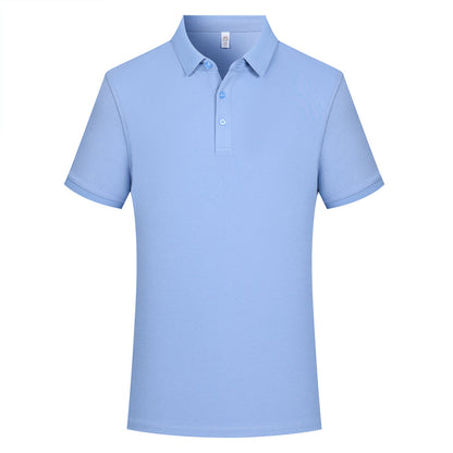 230g 40 Heavy Pearl Cotton Polo Shirt Short Sleeve Lapel