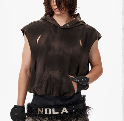 Waste Soil Wind Short Hood Vest