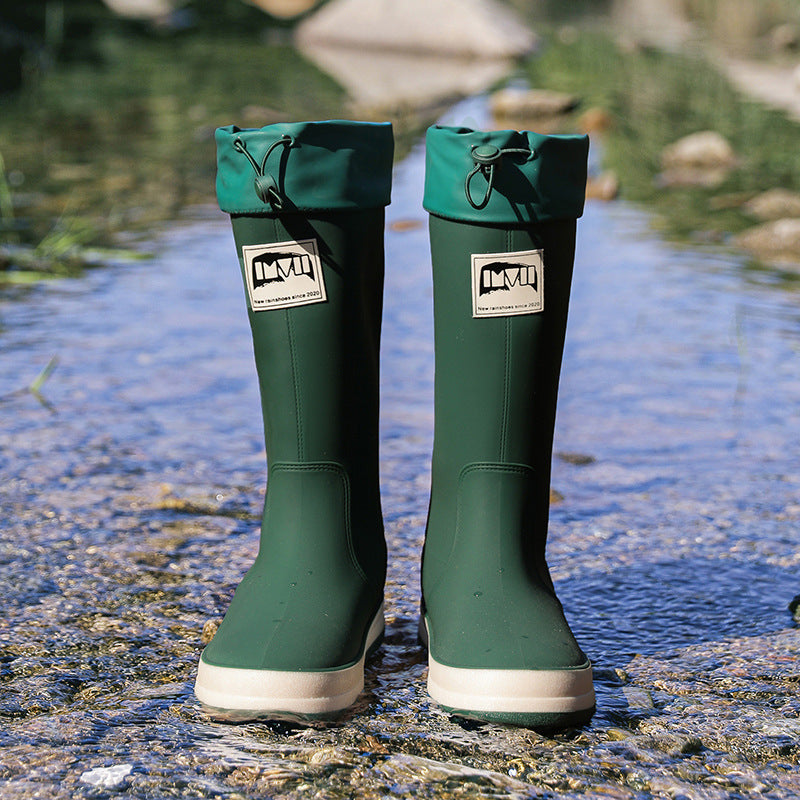 Couple Platform High Tube Outdoor Camping Rain Boots Waterproof Non-slip Rain Boots