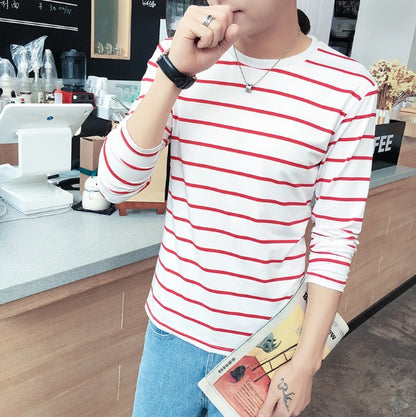 Black White Striped T-shirt Unisex Loose Oversize Extra Long Sleeve