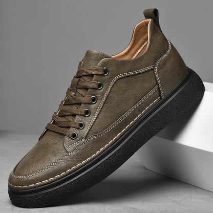 Autumn New Invisible Height Increasing Insole Men's Shoes 8cm Thick Bottom