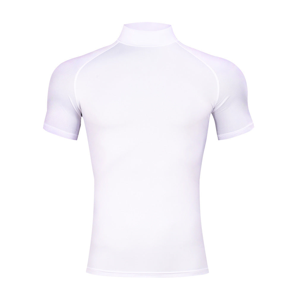 Men's Turtleneck Fitness Exercise Running T-shirt Top