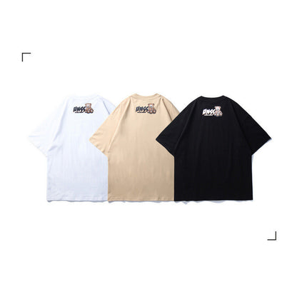 European and American Original Fashion Brand Hip-hop Bear Loose Hiphop T-shirt