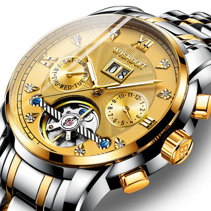 Luminous Diamond Tourbillon Hollow Automatic Mechanical Watch