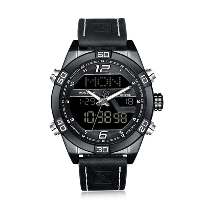 Men'S Watch Led Electronic Watch Waterproof Belt Quartz Men'S Watch Watch
