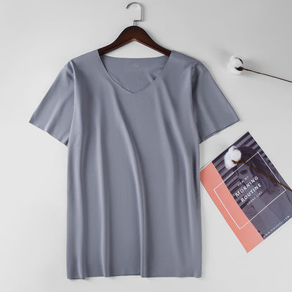 Simple Men's Ice Silk Seamless Short Sleeve