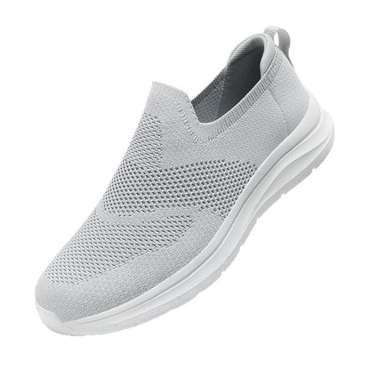 Sports Men's Extra Large Size Slip-on Mesh Flying Woven Light Casual Shoes