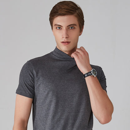 Men's Small Turtleneck Half Sleeve Bottoming Shirt