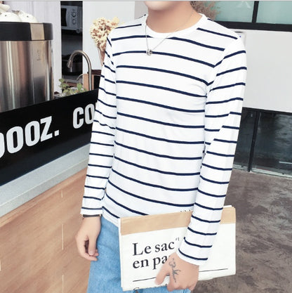 Black White Striped T-shirt Unisex Loose Oversize Extra Long Sleeve