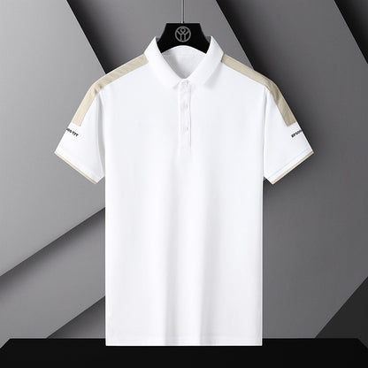 Short Sleeve Lapel T-shirt Round Neck Loose T-shirt Trendy
