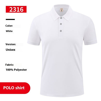 Ice Silk Overalls T-shirt Polo Shirt Short Sleeve