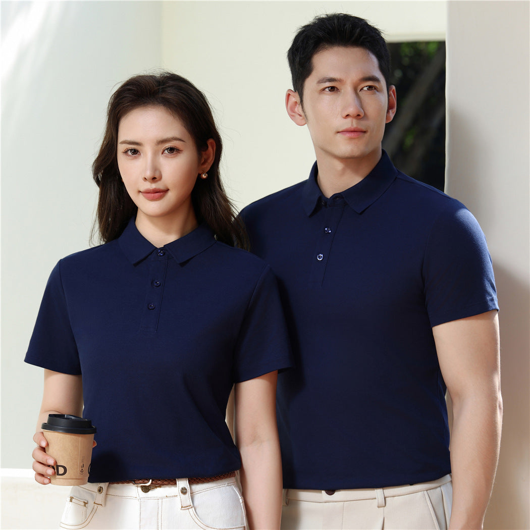 Male Solid Color 40 Solona Pearl Cotton Polo Shirt