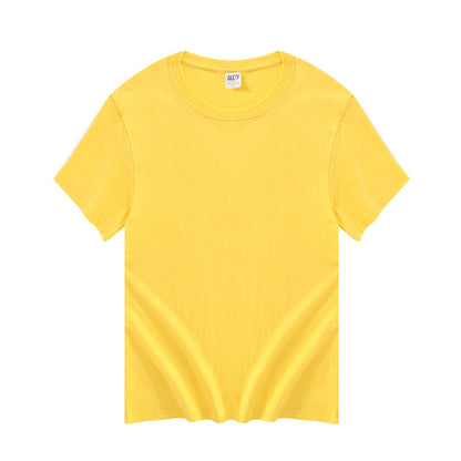 Plus Size Short-sleeved T-shirt Men's Round Neck Solid Color