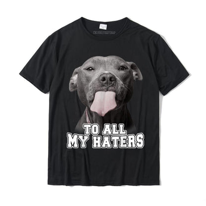 European And American Dog Print Short Sleeved T-shirt