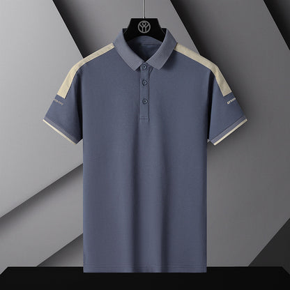Short Sleeve Lapel T-shirt Round Neck Loose T-shirt Trendy