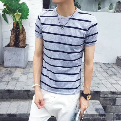 Casual striped men's t-shirt
