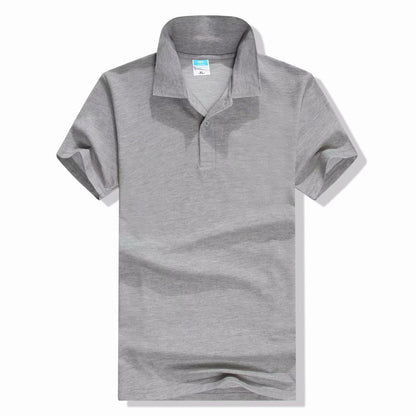 Mercerized Cotton Half Sleeve Culture Lapel Short Sleeve