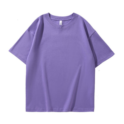 280G32 Double Yarn Heavy Double Yarn Men's And Women's Same Style Short Sleeve