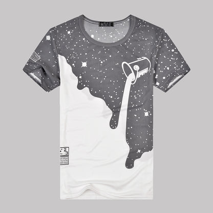 T-shirt men's trade men's full sky and milk men's milk men's short sleeved milk pattern advertising shirts customized wholesale