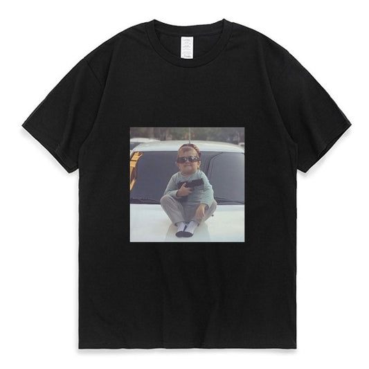 Printed Men's Black T-Shirt