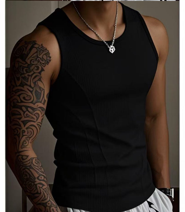 American Stitching I-shaped Vest Summer Men's Tight