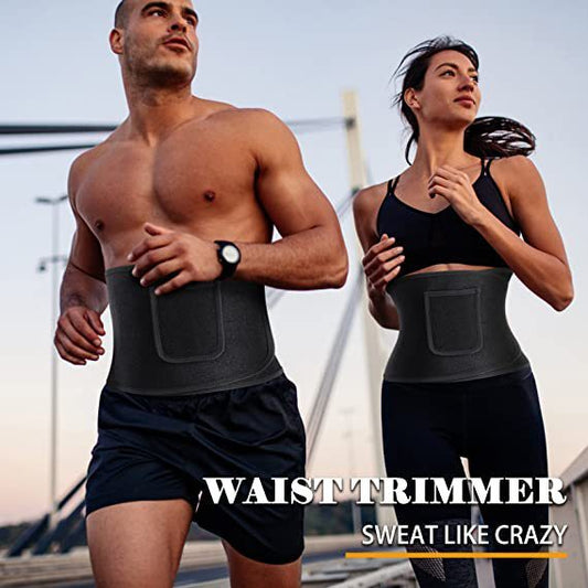 Sports Waist Support Violently Sweat Belly Band Fitness Burst Into Sweat Acceleration Running Belt Pocket Waistband