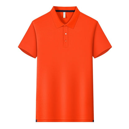 190g Tianshu Cotton Split Solid Color Polo Shirt