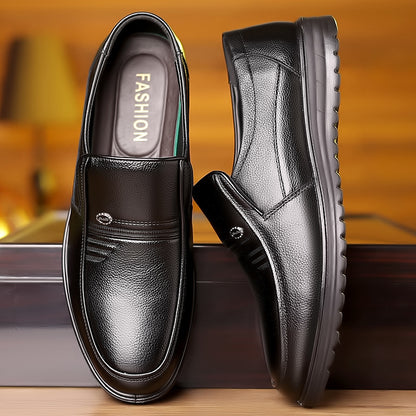 First Layer Cowhide Men's Business Casual Non-slip Soft Leather Soft Sole Shoes