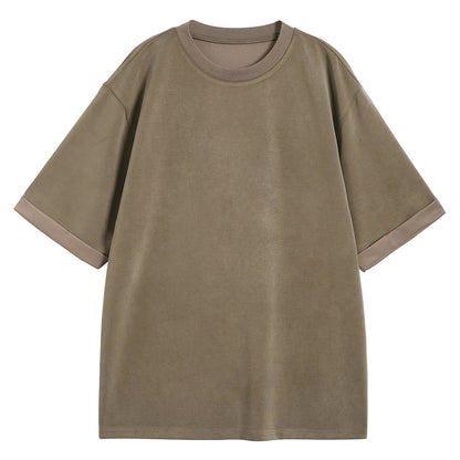 Drape Knit T-shirt Men's Loose Casual