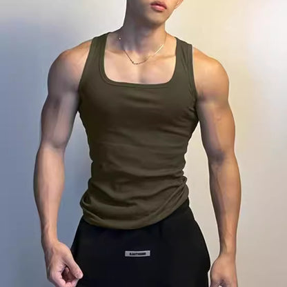 Fashion Retro Sports Fitness Outerwear Men's Vest