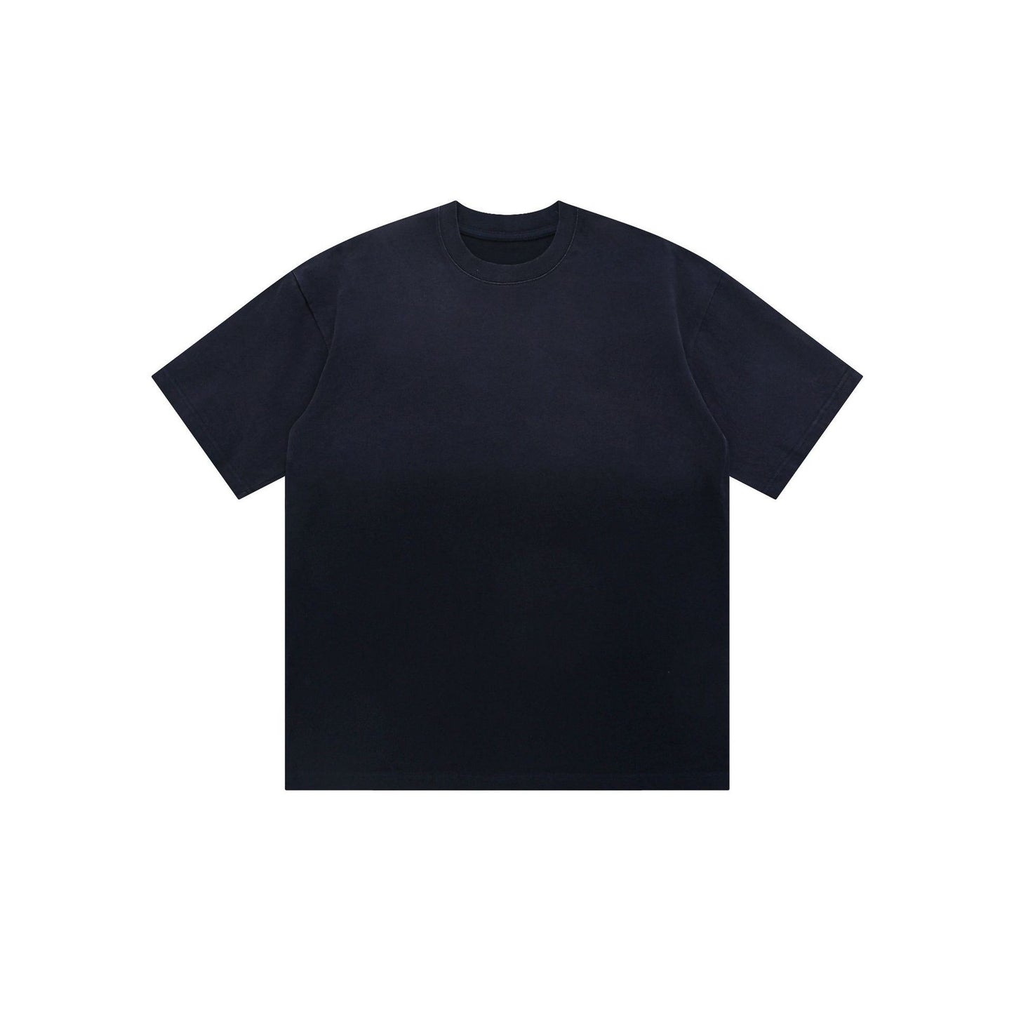 American Retro Double Yarn Pure Cotton Gradient Color Short Sleeve Men