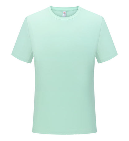 Solid Color Casual Round Neck Short Sleeve T-shirt