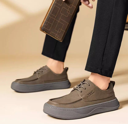 British Retro Brown Big Toe Casual Leather Shoes