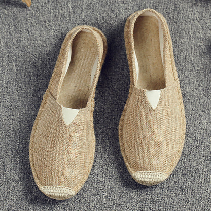 Fashionable Breathable Canvas Shoes Summer Linen Men