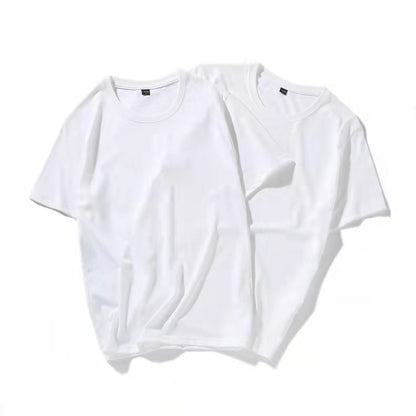 Casual Round Neck Plus Size Bottoming Shirt Men's Short Sleeve
