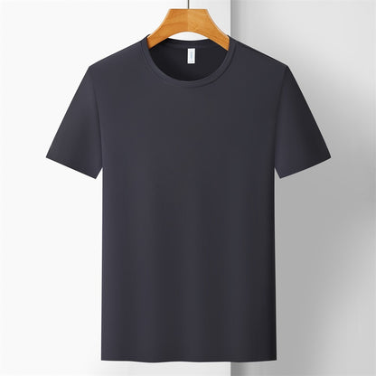 Ice Silk Quick-drying T-shirt Antibacterial Anti-UV Solid Color Short Sleeve Casual