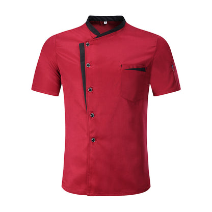 Hotel Chef Clothes Short Sleeve Men's Restaurant Cake Shop