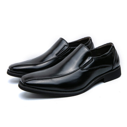 Men's Shoes Patent Leather Casual Pointed Leather Shoes Studio Set Leather