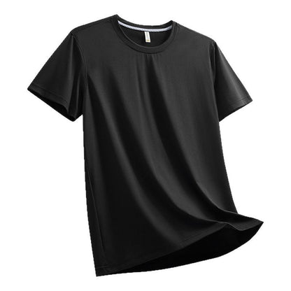 Ice Water Cube Brocade Ammonia Round Neck T-shirt