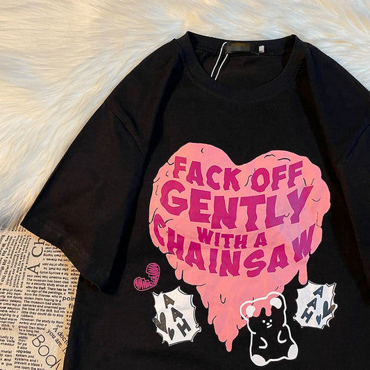Loose Letters Love Print Short Sleeve T-shirt
