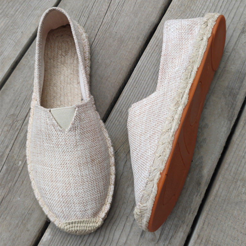 Fashionable Breathable Canvas Shoes Summer Linen Men