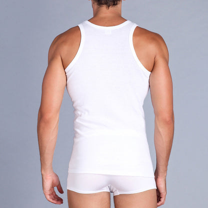 Stretch vest plus size I-shaped white male vest