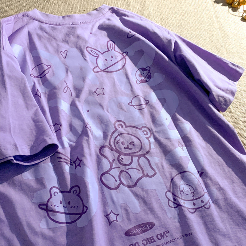 New Letter Print Short-sleeved T-shirt