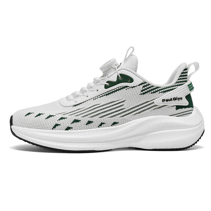 Rotating Buckle Fly-kit Mesh Casual Sports Running Men's Shoes