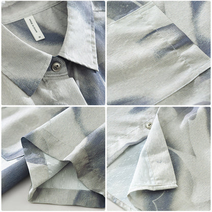 Japanese Trendy Printed Short Sleeve Shirt