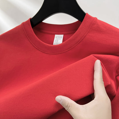 Summer New Drop Shoulder Solid Color Thin Men's T-shirt
