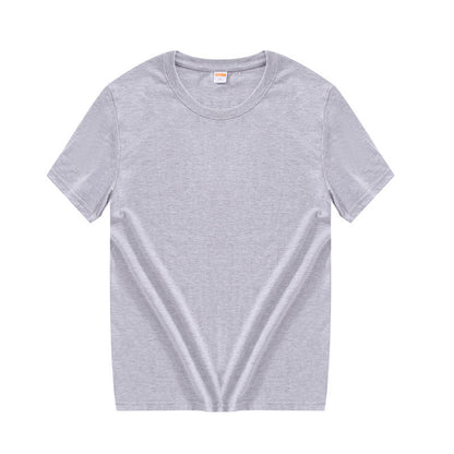 Plus Size Short-sleeved T-shirt Men's Round Neck Solid Color