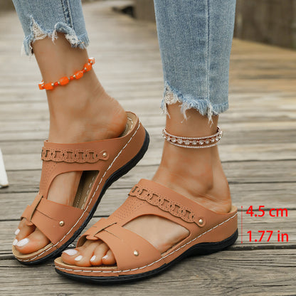 Slope Heel Plus Personalized Roman Style Slippers